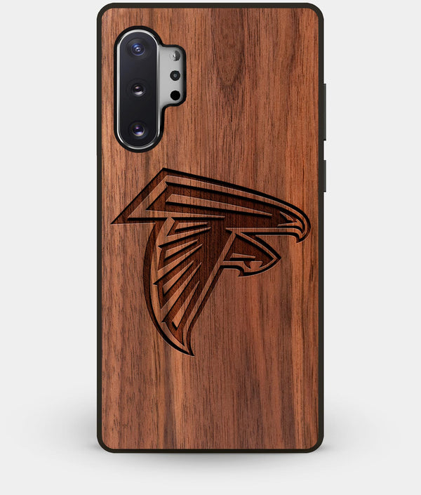 Best Custom Engraved Walnut Wood Atlanta Falcons Note 10 Plus Case - Engraved In Nature