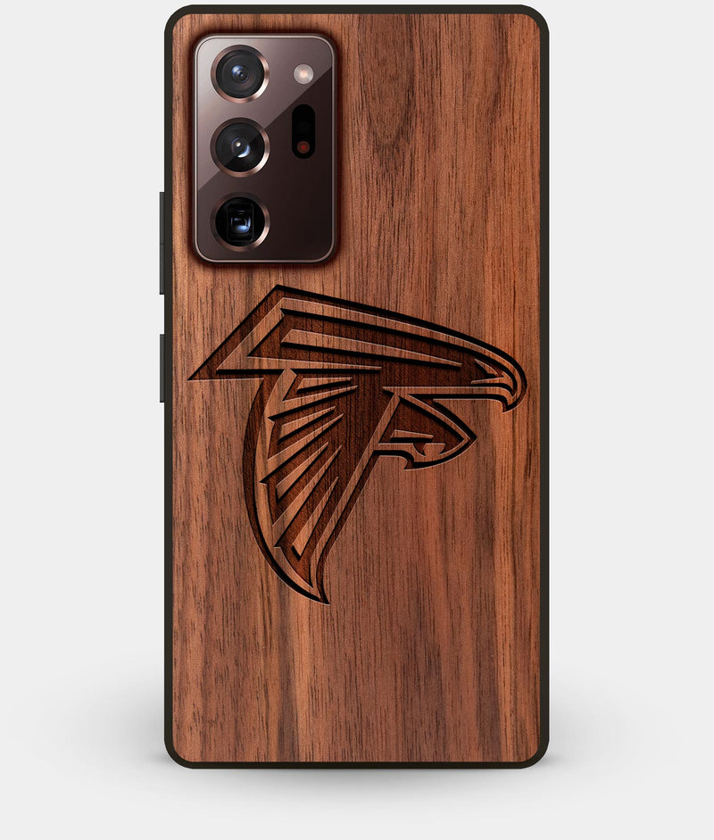 Best Custom Engraved Walnut Wood Atlanta Falcons Note 20 Ultra Case - Engraved In Nature