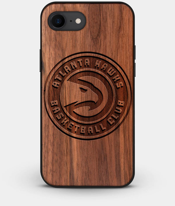 Best Custom Engraved Walnut Wood Atlanta Hawks iPhone 7 Case - Engraved In Nature