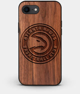 Best Custom Engraved Walnut Wood Atlanta Hawks iPhone 8 Case - Engraved In Nature