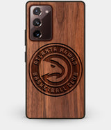 Best Custom Engraved Walnut Wood Atlanta Hawks Note 20 Case - Engraved In Nature