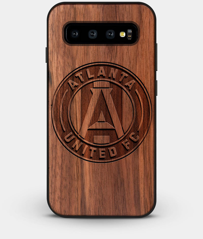 Best Custom Engraved Walnut Wood Atlanta United FC Galaxy S10 Plus Case - Engraved In Nature