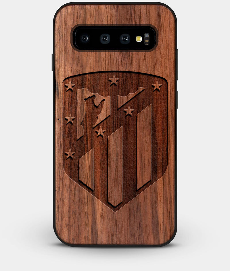 Best Custom Engraved Walnut Wood Atletico Madrid Galaxy S10 Case - Engraved In Nature