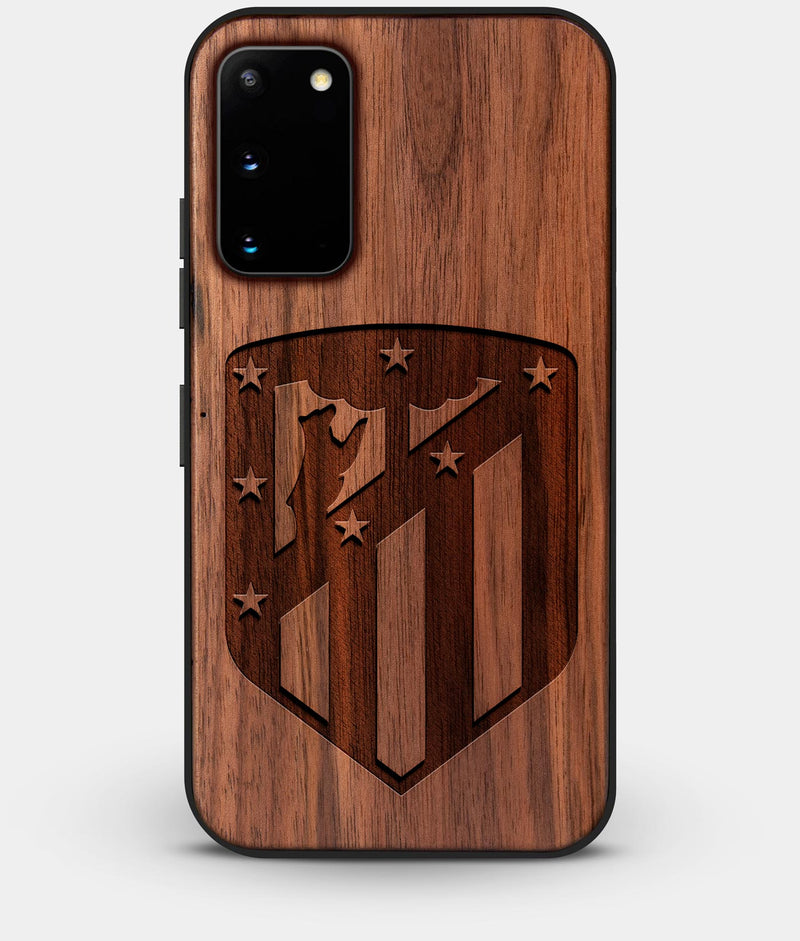 Best Custom Engraved Walnut Wood Atletico Madrid Galaxy S20 Case - Engraved In Nature
