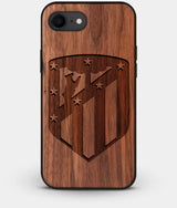 Best Custom Engraved Walnut Wood Atletico Madrid iPhone 8 Case - Engraved In Nature