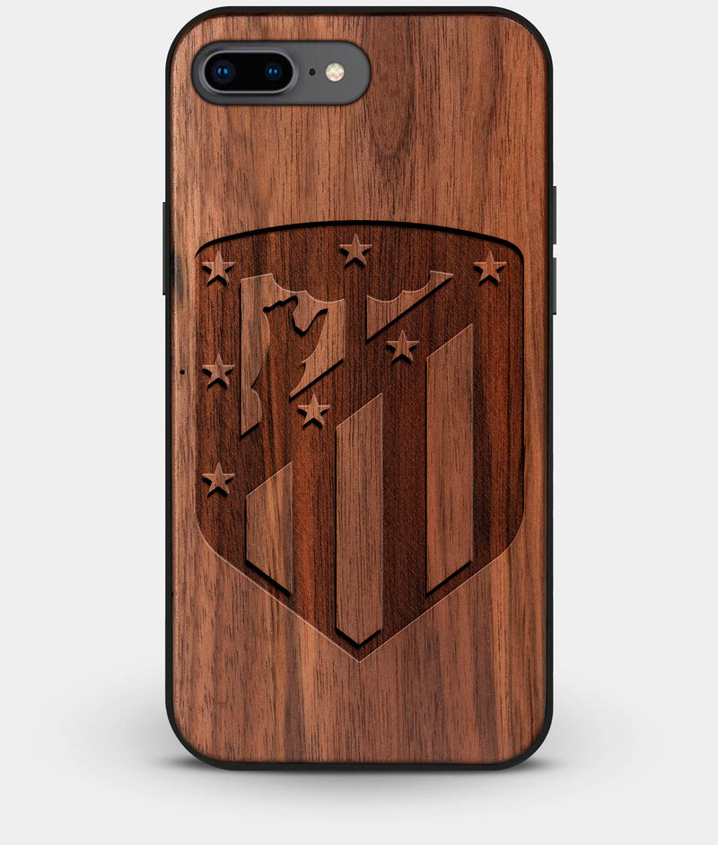 Best Custom Engraved Walnut Wood Atletico Madrid iPhone 8 Plus Case - Engraved In Nature