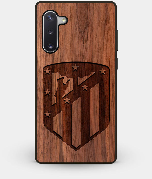 Best Custom Engraved Walnut Wood Atletico Madrid Note 10 Case - Engraved In Nature