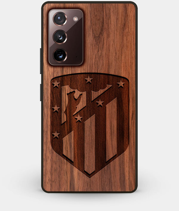 Best Custom Engraved Walnut Wood Atletico Madrid Note 20 Case - Engraved In Nature