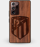 Best Custom Engraved Walnut Wood Atletico Madrid Note 20 Ultra Case - Engraved In Nature
