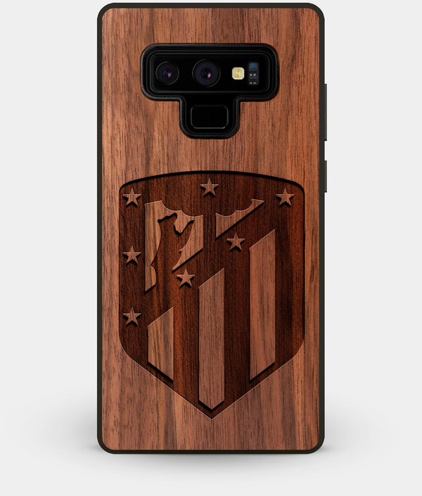 Best Custom Engraved Walnut Wood Atletico Madrid Note 9 Case - Engraved In Nature