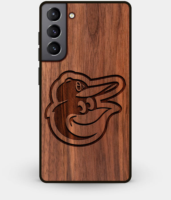 Best Walnut Wood Baltimore Orioles Galaxy S21 Case - Custom Engraved Cover - Engraved In Nature