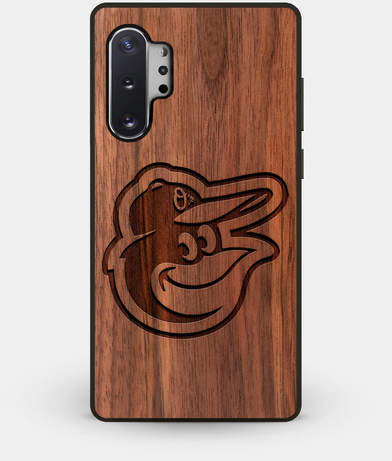 Best Custom Engraved Walnut Wood Baltimore Orioles Note 10 Plus Case - Engraved In Nature