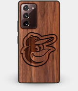 Best Custom Engraved Walnut Wood Baltimore Orioles Note 20 Case - Engraved In Nature