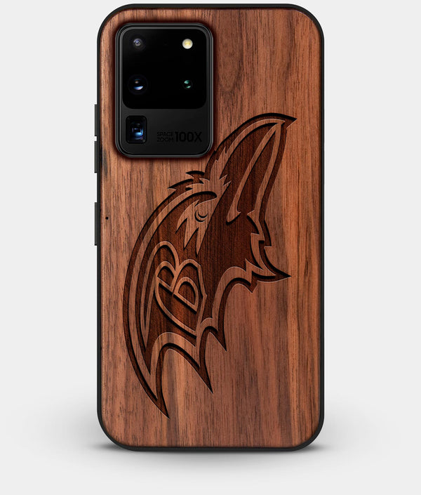 Best Custom Engraved Walnut Wood Baltimore Ravens Galaxy S20 Ultra Case - Engraved In Nature