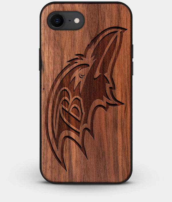 Best Custom Engraved Walnut Wood Baltimore Ravens iPhone 7 Case - Engraved In Nature