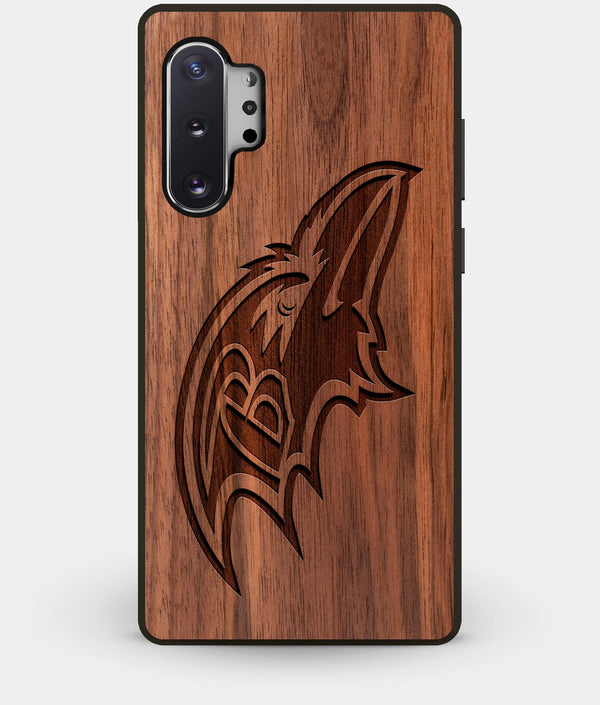Best Custom Engraved Walnut Wood Baltimore Ravens Note 10 Plus Case - Engraved In Nature