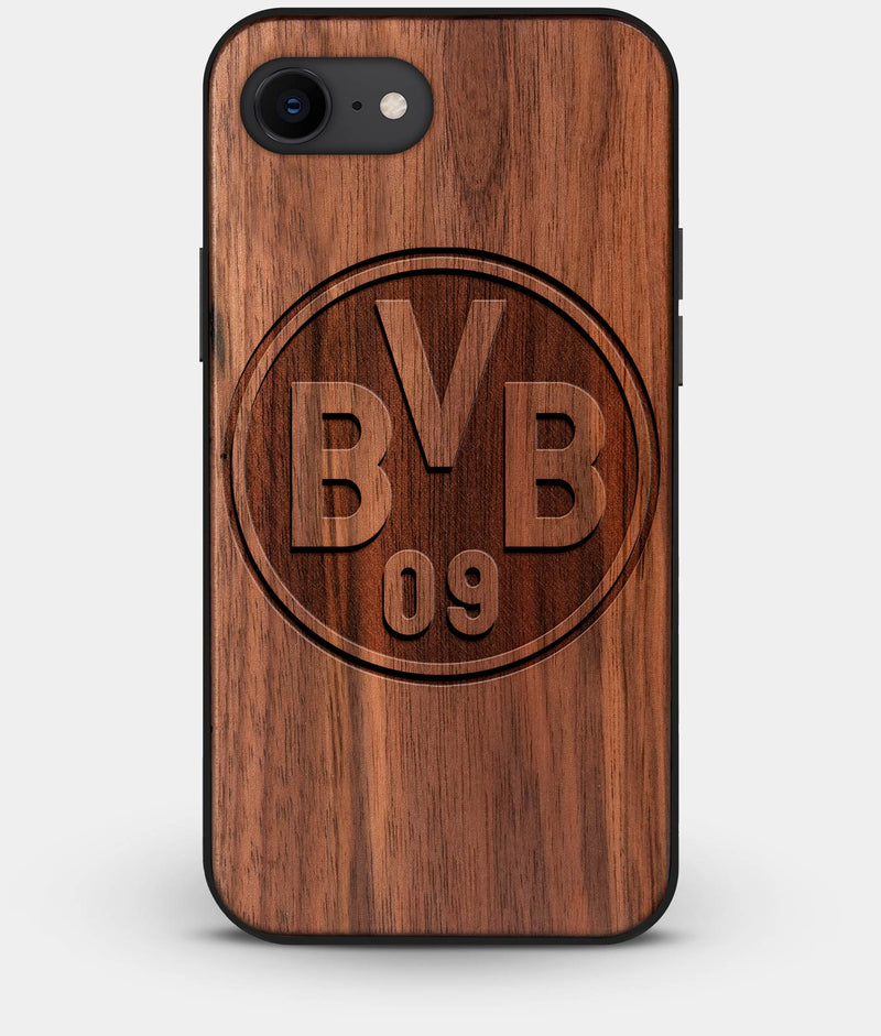 Best Custom Engraved Walnut Wood Borussia Dortmund iPhone 8 Case - Engraved In Nature