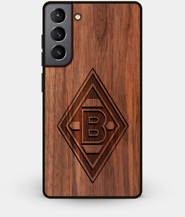 Best Walnut Wood Borussia Monchengladbach Galaxy S21 Case - Custom Engraved Cover - Engraved In Nature