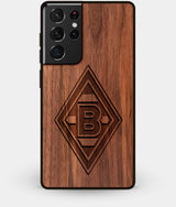 Best Walnut Wood Borussia Monchengladbach Galaxy S21 Ultra Case - Custom Engraved Cover - Engraved In Nature