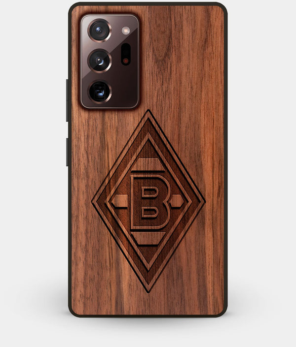 Best Custom Engraved Walnut Wood Borussia Monchengladbach Note 20 Ultra Case - Engraved In Nature