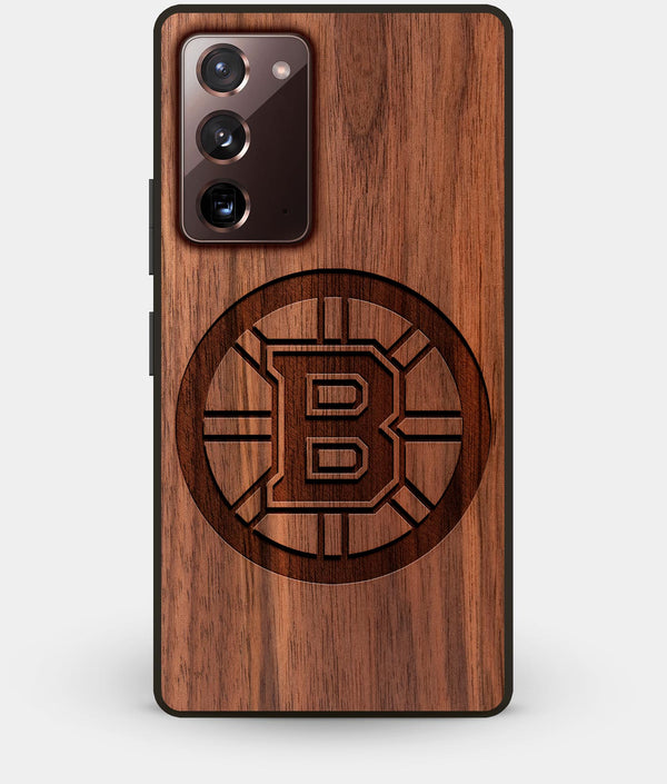 Best Custom Engraved Walnut Wood Boston Bruins Note 20 Case - Engraved In Nature