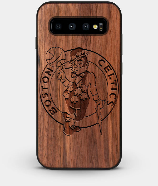 Best Custom Engraved Walnut Wood Boston Celtics Galaxy S10 Case - Engraved In Nature