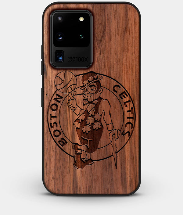 Best Custom Engraved Walnut Wood Boston Celtics Galaxy S20 Ultra Case - Engraved In Nature