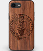 Best Custom Engraved Walnut Wood Boston Celtics iPhone SE Case - Engraved In Nature