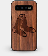 Best Custom Engraved Walnut Wood Boston Red Sox Galaxy S10 Case - Engraved In Nature