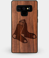 Best Custom Engraved Walnut Wood Boston Red Sox Note 9 Case - Engraved In Nature