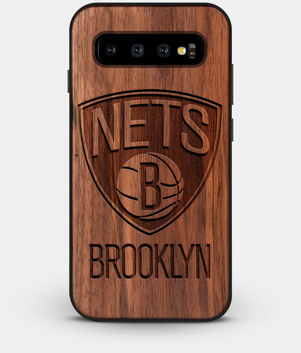 Best Custom Engraved Walnut Wood Brooklyn Nets Galaxy S10 Case - Engraved In Nature