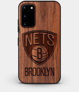 Best Custom Engraved Walnut Wood Brooklyn Nets Galaxy S20 Case - Engraved In Nature