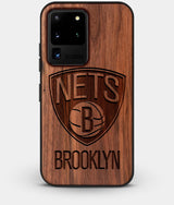 Best Custom Engraved Walnut Wood Brooklyn Nets Galaxy S20 Ultra Case - Engraved In Nature