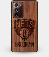 Best Custom Engraved Walnut Wood Brooklyn Nets Note 20 Case - Engraved In Nature
