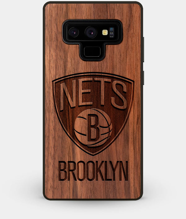 Best Custom Engraved Walnut Wood Brooklyn Nets Note 9 Case - Engraved In Nature