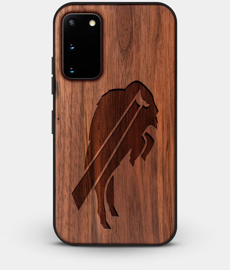 Best Walnut Wood Buffalo Bills Galaxy S20 FE Case - Custom Engraved Cover - Engraved In Nature