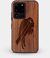 Best Custom Engraved Walnut Wood Buffalo Bills Galaxy S20 Ultra Case - Engraved In Nature