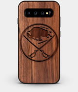 Best Custom Engraved Walnut Wood Buffalo Sabres Galaxy S10 Case - Engraved In Nature