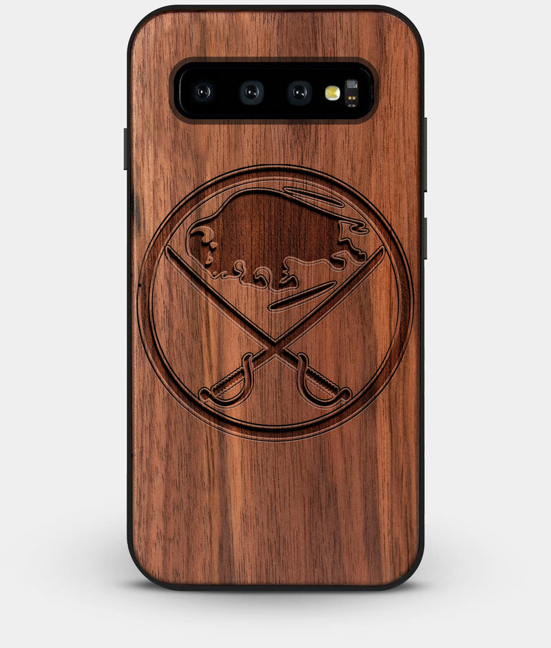 Best Custom Engraved Walnut Wood Buffalo Sabres Galaxy S10 Case - Engraved In Nature