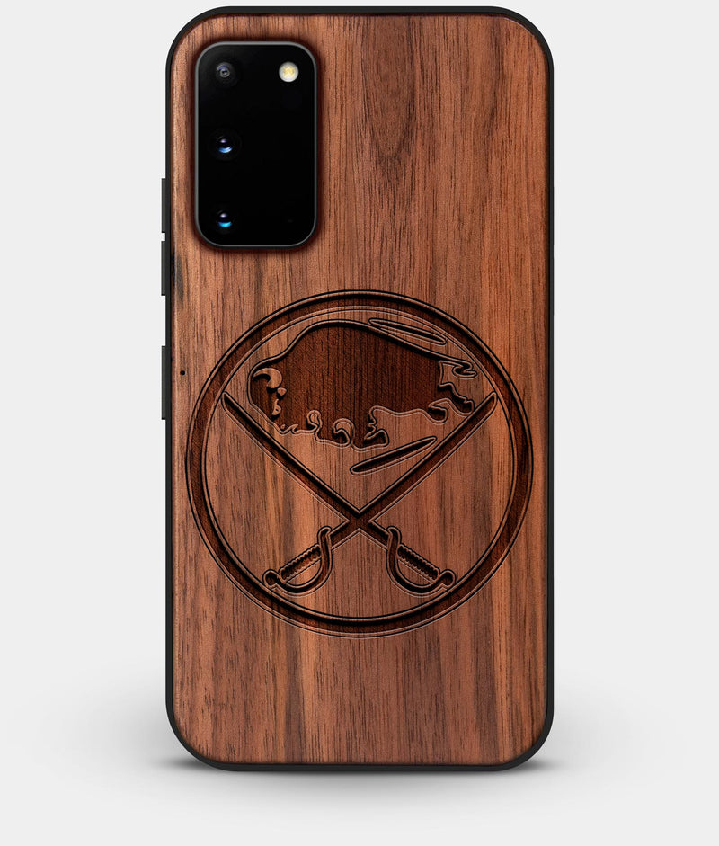 Best Walnut Wood Buffalo Sabres Galaxy S20 FE Case - Custom Engraved Cover - Engraved In Nature