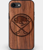 Best Custom Engraved Walnut Wood Buffalo Sabres iPhone SE Case - Engraved In Nature