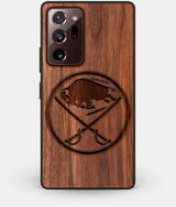 Best Custom Engraved Walnut Wood Buffalo Sabres Note 20 Ultra Case - Engraved In Nature