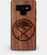 Best Custom Engraved Walnut Wood Buffalo Sabres Note 9 Case - Engraved In Nature
