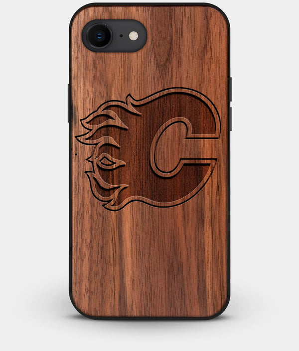 Best Custom Engraved Walnut Wood Calgary Flames iPhone 7 Case - Engraved In Nature