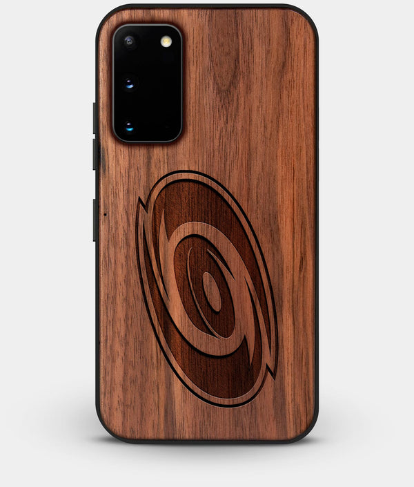 Best Custom Engraved Walnut Wood Carolina Hurricanes Galaxy S20 Case - Engraved In Nature