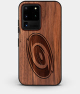 Best Custom Engraved Walnut Wood Carolina Hurricanes Galaxy S20 Ultra Case - Engraved In Nature