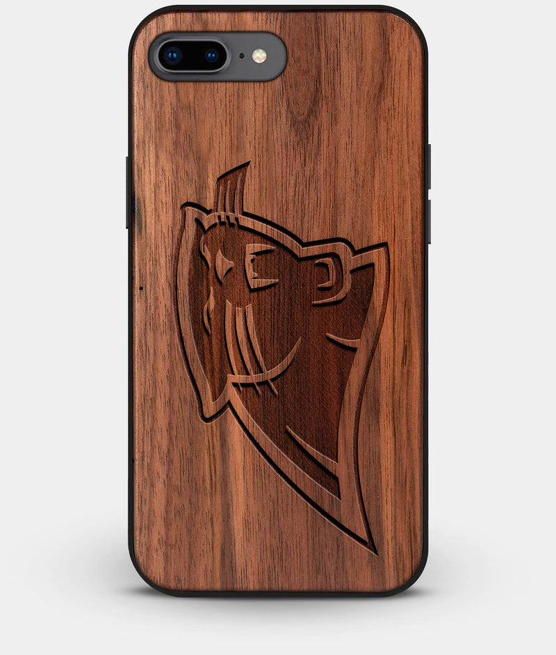 Best Custom Engraved Walnut Wood Carolina Panthers iPhone 8 Plus Case - Engraved In Nature