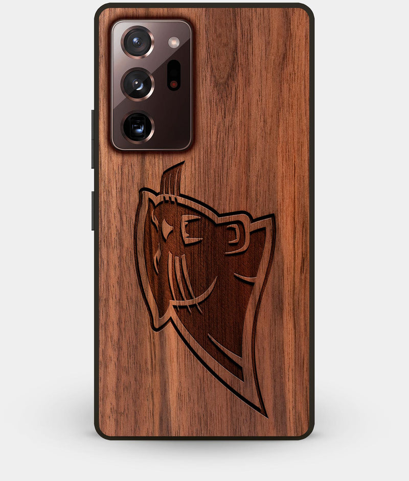 Best Custom Engraved Walnut Wood Carolina Panthers Note 20 Ultra Case - Engraved In Nature