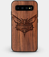 Best Custom Engraved Walnut Wood Charlotte Hornets Galaxy S10 Case - Engraved In Nature