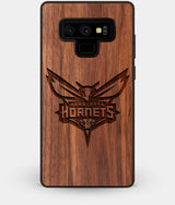 Best Custom Engraved Walnut Wood Charlotte Hornets Note 9 Case - Engraved In Nature